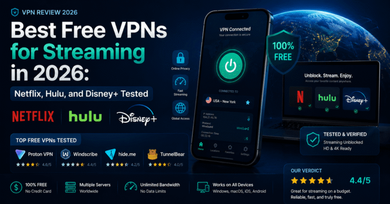 Best Free VPNs for Streaming in 2026: Netflix, Hulu, and Disney+ Tested